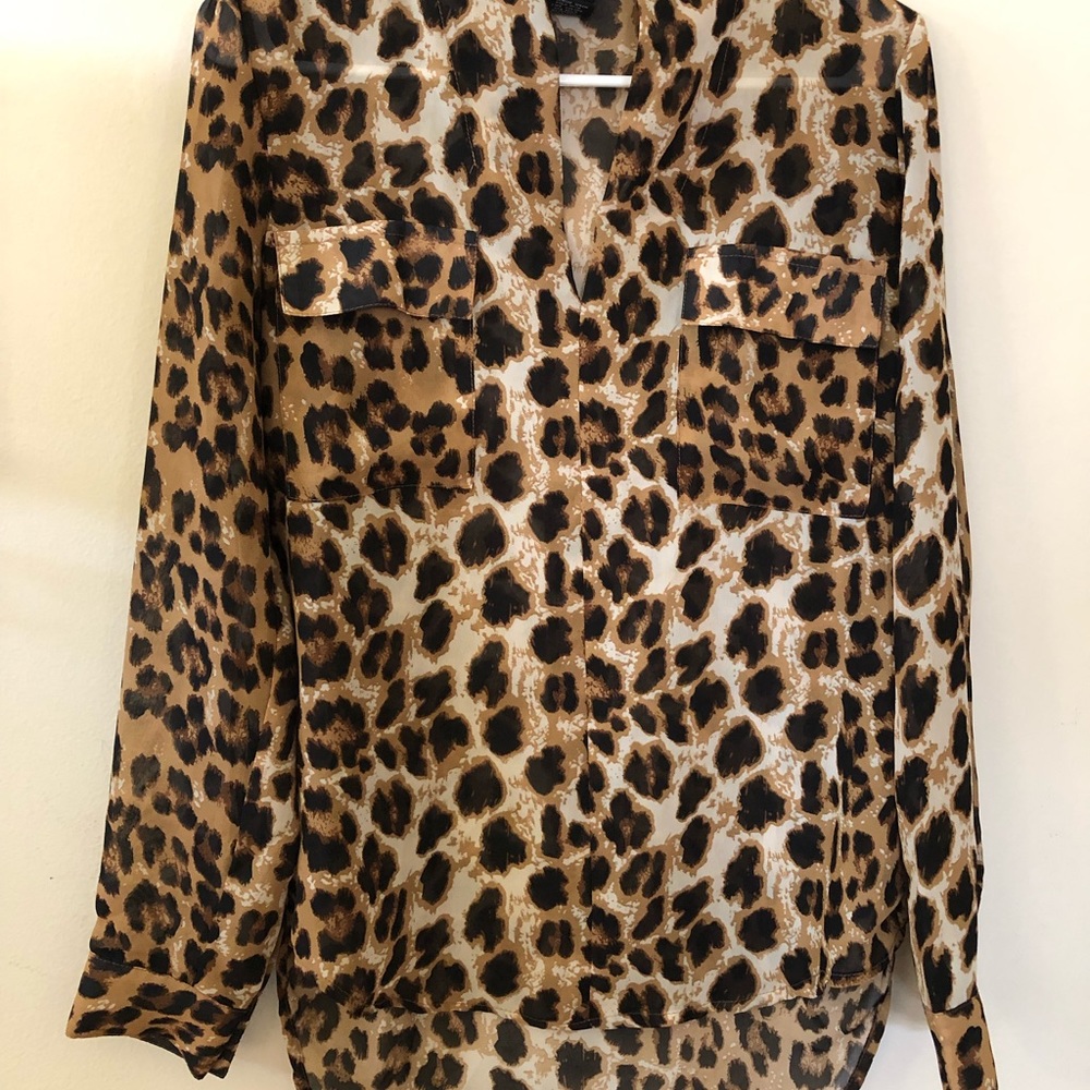 💐SALE💐Leopard Hi Lo Blouse